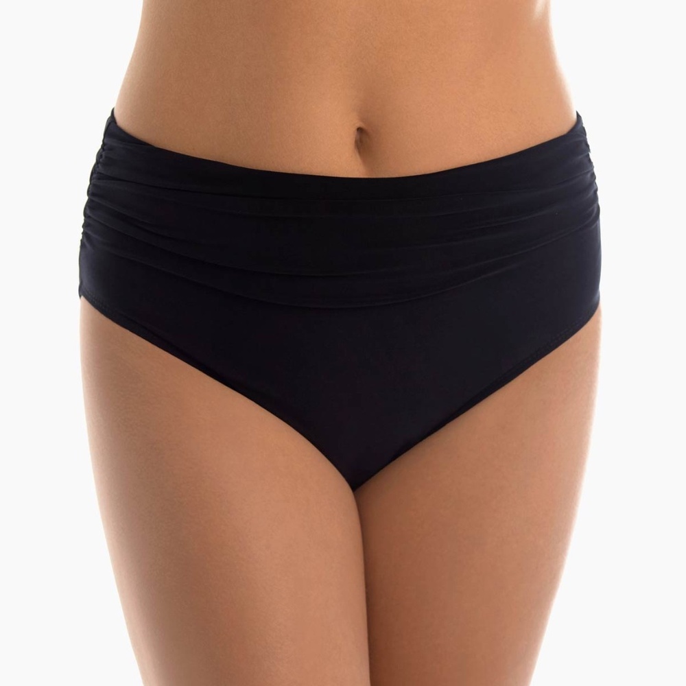 NEW Magicsuit Shirred Ruched Jersey Swim Bottom 6006059 Black